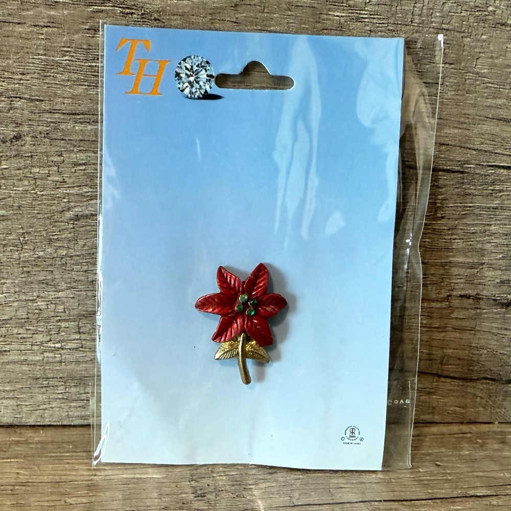 TH Poinsettia Brooch